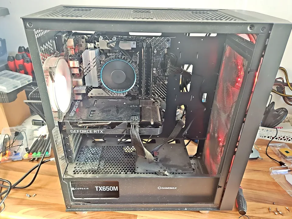 Does a Gaming PC Need Professional Cleaning? Dust, Airflow and Thermal Testing Dusty gaming PC opened for cleaning airflow and thermal checks at PC Repair Guru Birmingham