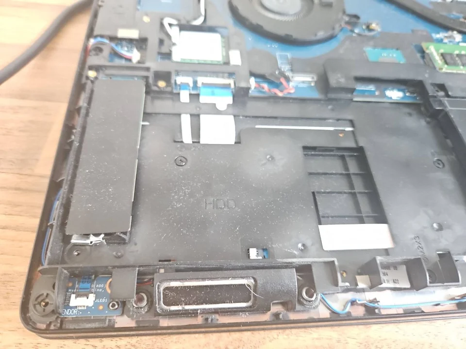 Laptop Has No Sound in Birmingham? Speakers, Driver, Headphone Jack or Audio Fault? Internal laptop speaker photographed with the lower cover removed